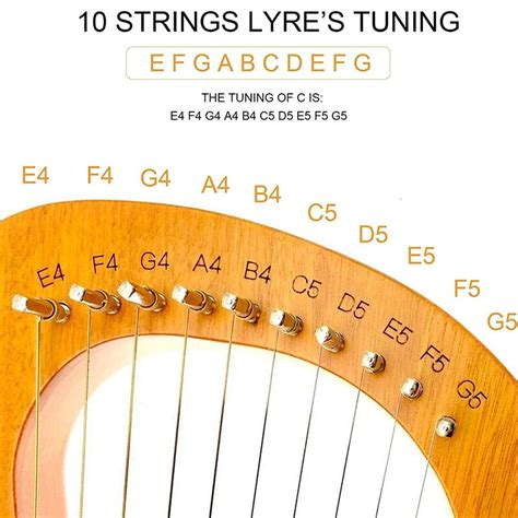10 String Lier Harp, Mahonie String Instrument Met... – Vicedeal