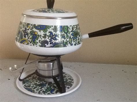Paisley Fondue Pot Vintage Fondue Pot / Mid Century Modern - Etsy