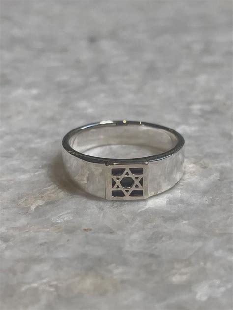 Nano Bible Star of David Ring, 925 Silver, Star of David Jewelry, Star ...