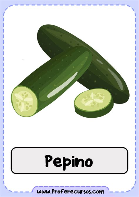 Vocabulario-Verduras-Vegetales-Pepino - Profe Recursos