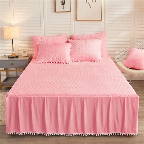 Buy LIFEREVO Luxury Velvet Diamond Quilted Fitted Bed Sheet 3 Side ...