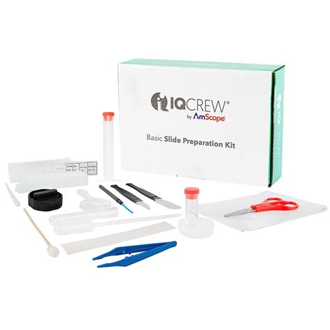 AmScope IQCrew 35-Piece Microscope Slide Preparation Kit - Essential ...