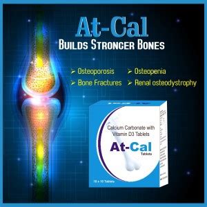 Atulya Medilink At-Cal Calcium Carbonate with Vitamin D3 Tablets for ...