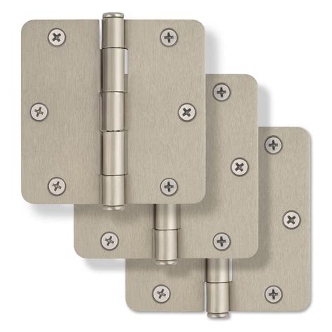 Smooth Steel Door Hinge With Plain Bearing - 3 Pack | Signature Hardware
