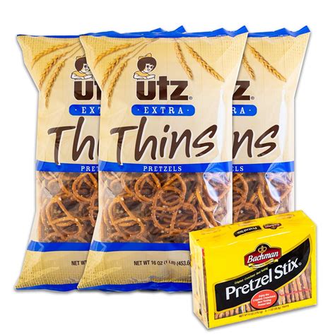 Buy Utz Extra Thins Pretzels (3, 16oz bags) - Variety Pack - Bachman ...