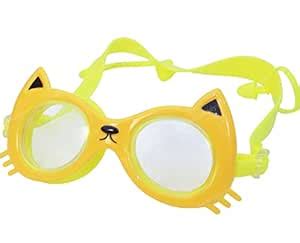 Toyshine Swim Goggles, (Cat Design) Anti Fog No Leaking Clear Vision ...