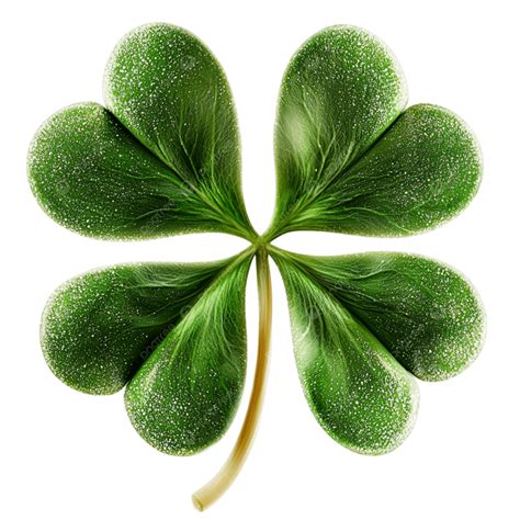 Fresh Four Leaf Clover With Vibrant Green Leaves Symbolizes Good Luck ...