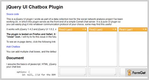 jQuery Chat 的图像结果