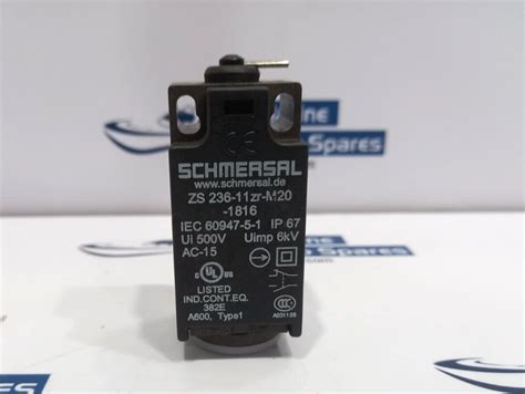 Schmersal ZS 236-11zr-M20 Limit Switch Typ:1 AC-15 Ui 500V 6Kv A600 – S ...