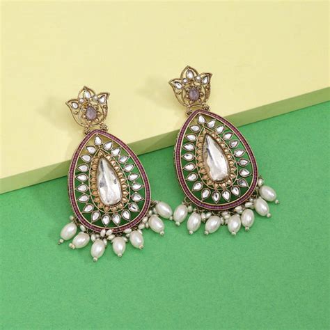 Kundan Earrings | Buy Artificial Kundan Earrings On Wholesale