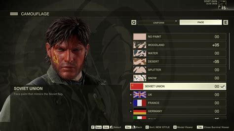 Metal Gear Solid Delta: Snake Eater Guide : All Face Paints and How to ...