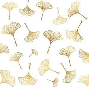 HATARU Gold Wall Decals,Gold Leaves Wall Decals Peel and Stick,Modern ...