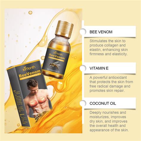 Ximonth Bee Venom Gynecomastia Oil Men Breast Firming Massage Heating ...