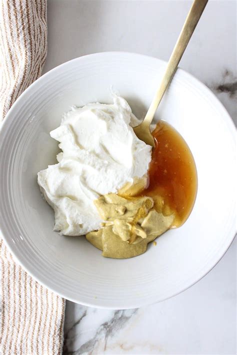 Creamy 3-Ingredient Honey Mustard Dip (High Protein!) - The Balanced ...