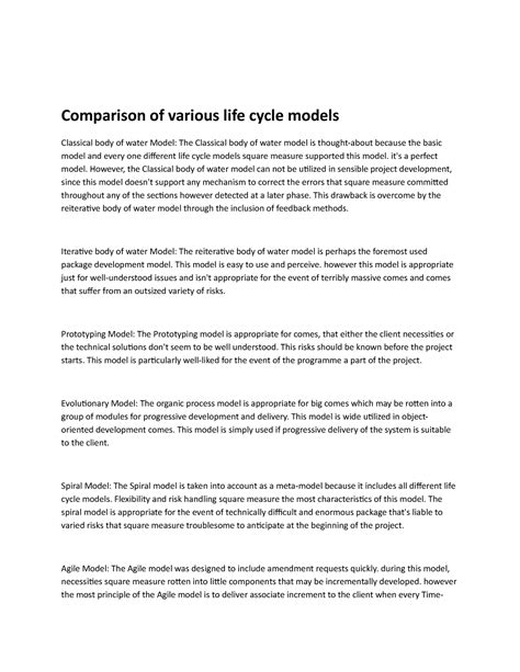 Image result for Software Lifecycle Models Comparison