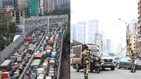 IN PICS: Heavy Traffic On Lower Parel Bridge After Elphinstone Bridge ...