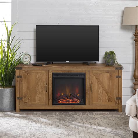 Buy Woven Paths Modern Farmhouse Fireplace TV Stand for TVs up to 65 ...