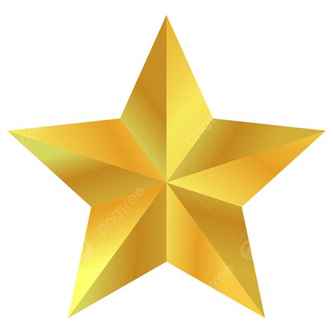 Gold 3d Star Clipart, 3d Star, Gold Star, Star Clipart PNG and Vector ...