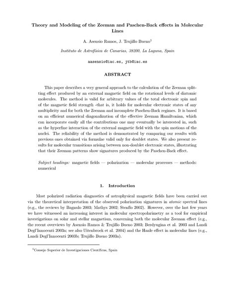 10.1.1 - It is good - Theory and Modeling of the Zeeman and Paschen ...