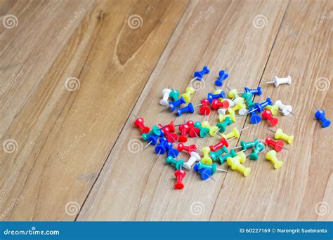 Colorful Tack Paper on Wooden Board Stock Image - Image of attach ...