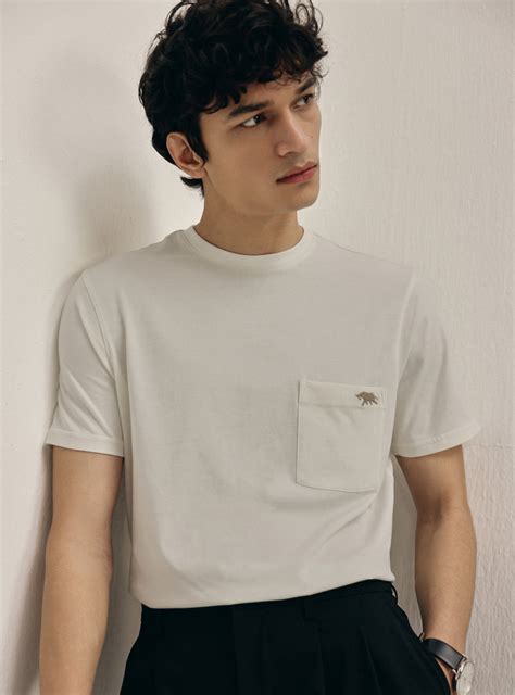 Buy Frost White Compact Cotton Tee | Casual Off-White Solid Crew for ...