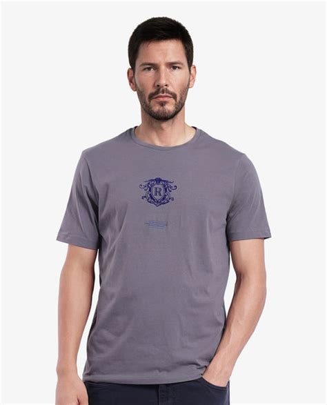 Rare Rabbit Men's Ker Light Grey Cotton Graphic Print Regular Fit Half