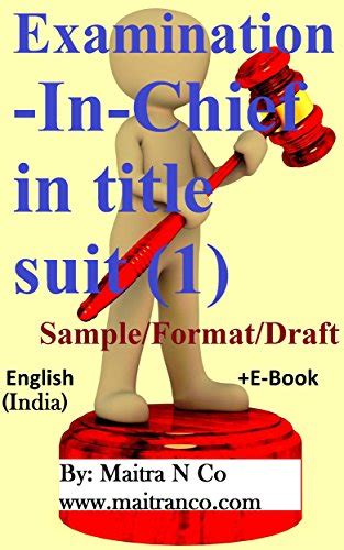 Examination-In-Chief of title suit (1): Sample/Format/Draft eBook : Co ...