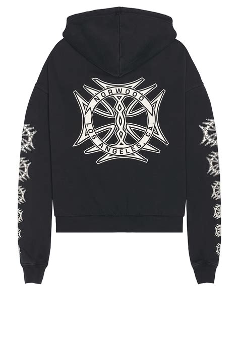 Norwood Nor Shield Zip Hoodie in Black | REVOLVE