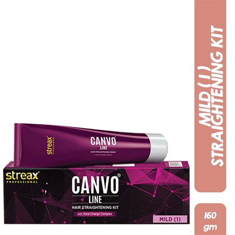 Buy Streax Professional Canvoline Hair Straightening Cream Mild (160gm ...