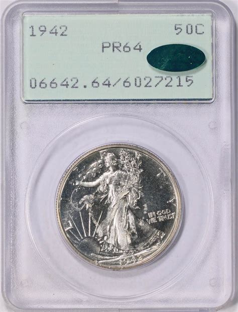 1942 Walking Liberty Half Dollar PCGS Proof-64 (CAC Green) OGH (1st Gen ...