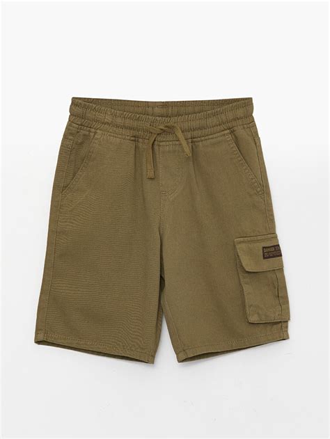 Basic Boy Cargo Shorts With Elastic Waist -S3AP22Z4-JNN - S3AP22Z4-JNN ...