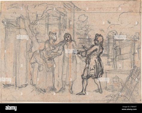 Study for "Hob Taken Out of Ye Well," etched vignette in "Songs in the ...