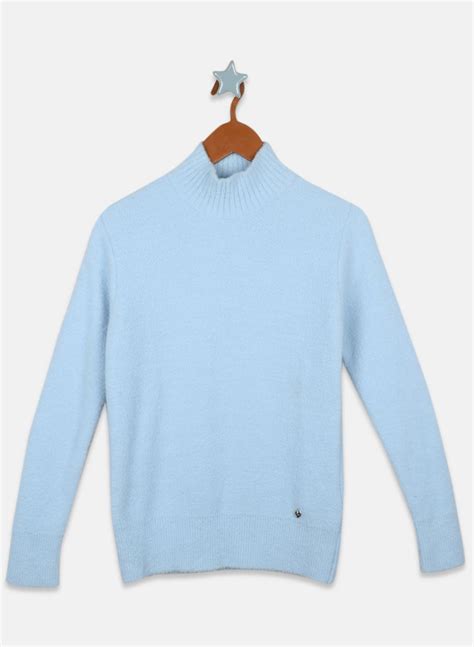 Buy Girls Sky Blue Solid Top Online in India - Monte Carlo