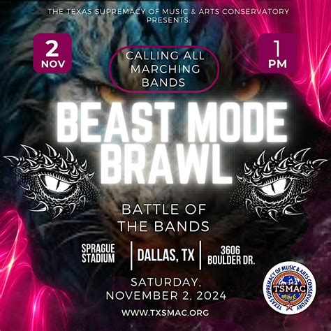 Beast Mode Brawl Battle of the Bands, 3606 Boulder Dr, Dallas, 2 ...