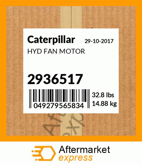 2936517 - HYD FAN MOTOR fits Caterpillar | Price: $417.78