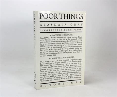 Poor Things; Uncorrected Signed Book Proof / Proof Copy. Poor Things ...