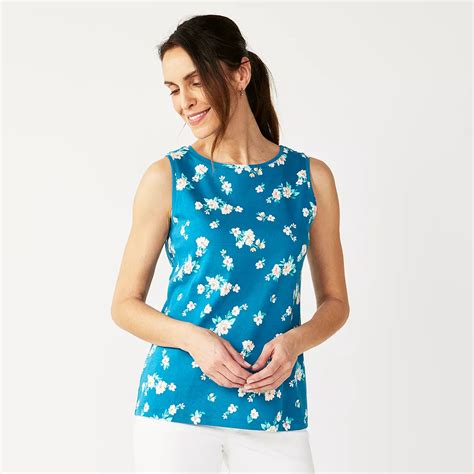 Petite Croft & Barrow® Essential Crewneck Tank