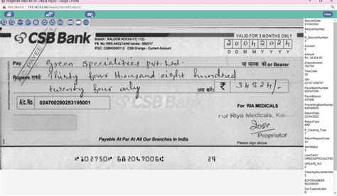 Former Catholic Syrian Bank , (csb Bank) — Rejecting cheque due to ...