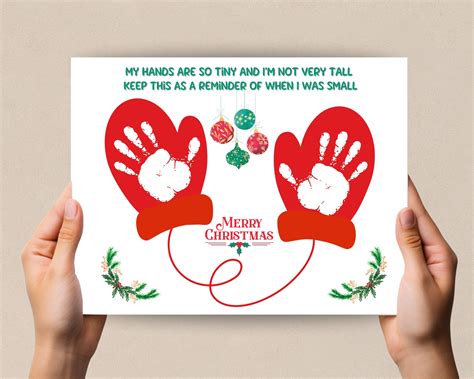 Christmas Handprint Craft Mittens Handprint Art, Handprint Poem ...