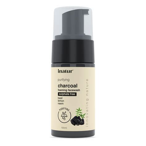 inatur Purifying Charcoal Foaming Face Wash | Acne and Sebum Control ...