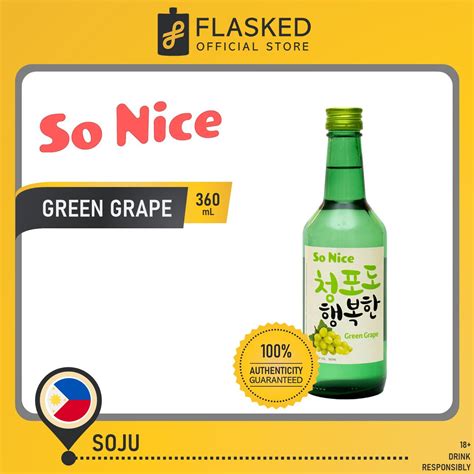 So Nice Soju Green Grape 360ml – Flasked Liquor Store