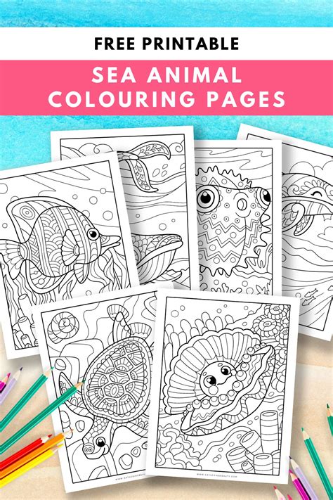 Sea Animals Colouring Pages