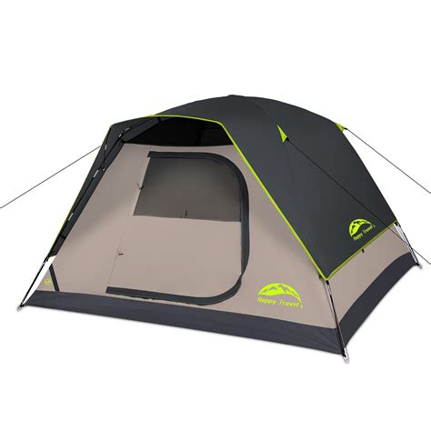 Happy Travel Camping Tent, 4 Person Dome Tents for Camping with Rainfly ...