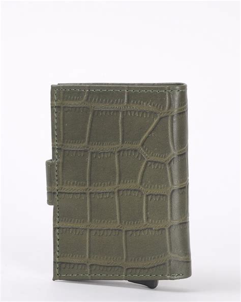 Buy Green WILDHORN Textured Bi-Fold Card Holder with Snap Button ...