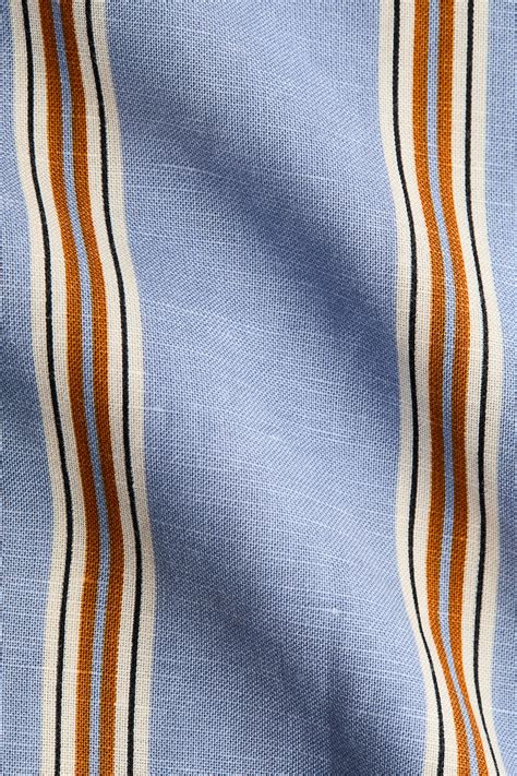 Women's Light blue/Striped Cropped poplin top | H&M IN