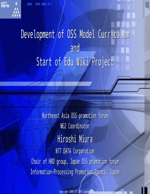 Fillable Online events linuxfoundation Development of OSS Model ...