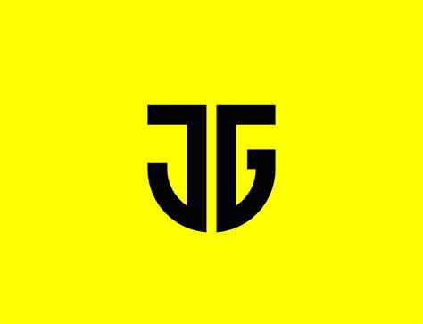 JG Letter Logo Design. Initial letters JG gaming