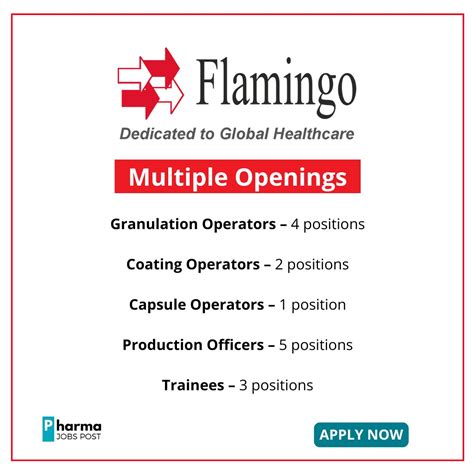 Flamingo Pharmaceuticals Ltd Walk-In Interview for Production Department | Operators, Officers ...