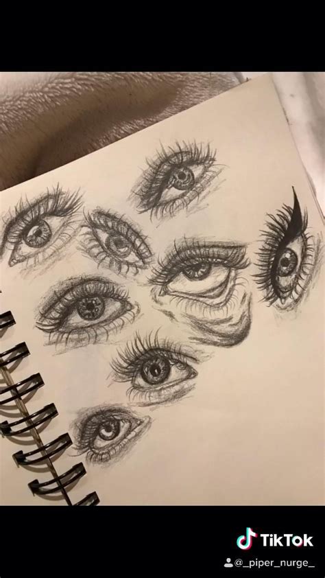 eye drawing tiktok
