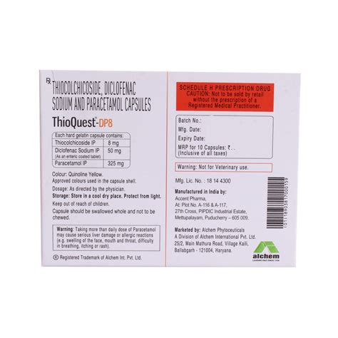 Thioquest Dp 8mg Tablet 10's Price, Uses, Side Effects, Composition ...